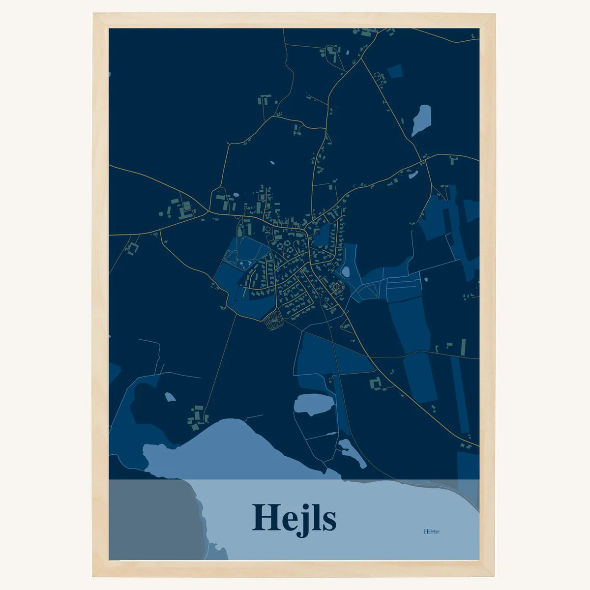 Hejls plakat – Firkantet 2026 – Mørk blå