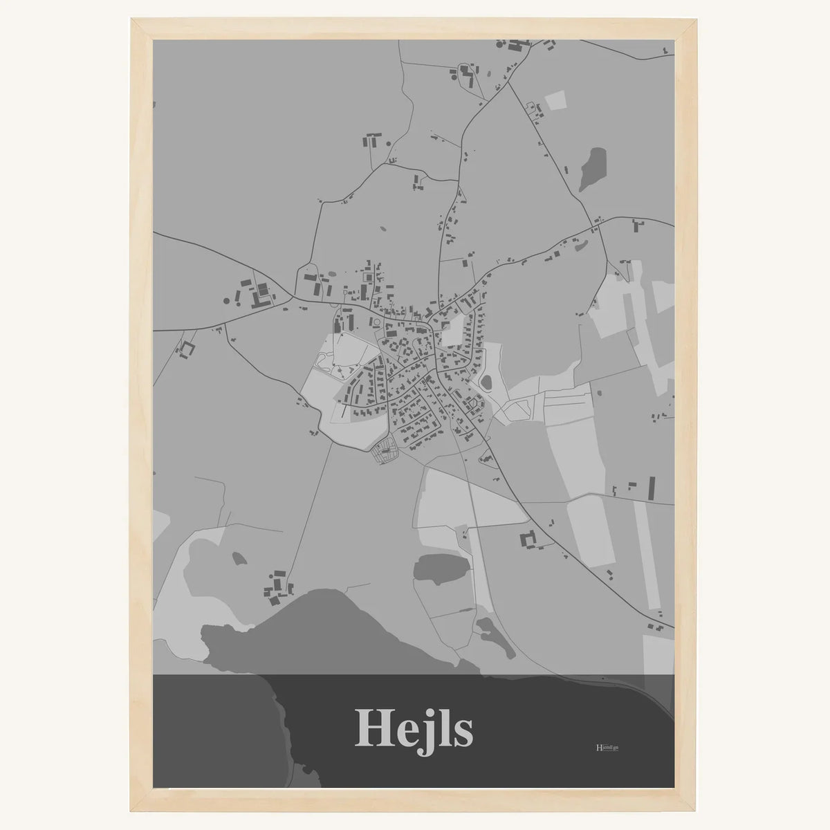 Hejls plakat – Firkantet 2026 – Lys pastel grå