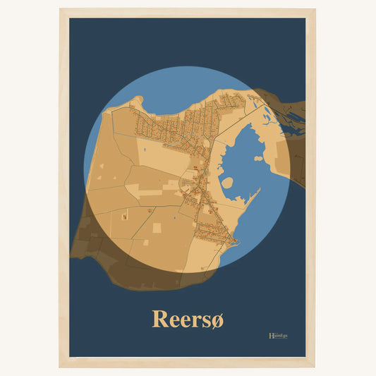 Reersø Plakat – Lys pastel brun
