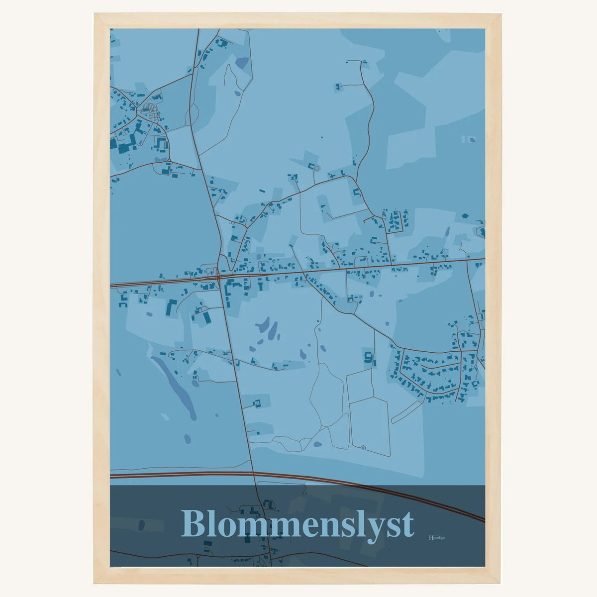 Blommenslyst plakat – Firkantet 2026 – Lys pastel blå