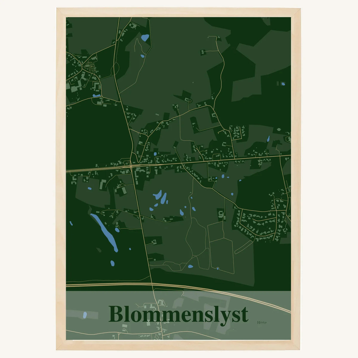 Blommenslyst plakat – Firkantet 2026 – Mørk grøn