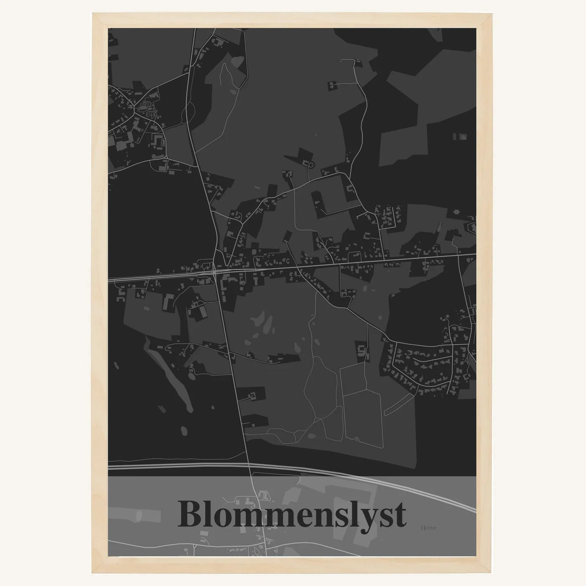 Blommenslyst plakat – Firkantet 2026 – Mørk grå