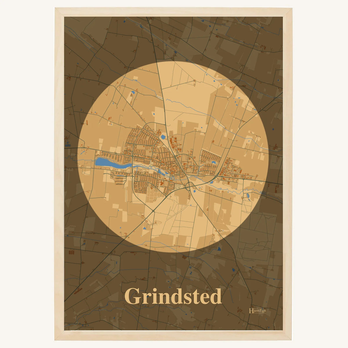 Grindsted plakat – Centrum 2026 – Lys pastel brun