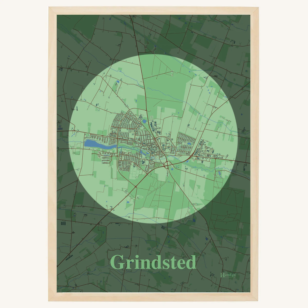 Grindsted plakat – Centrum 2026 – Lys pastel grøn