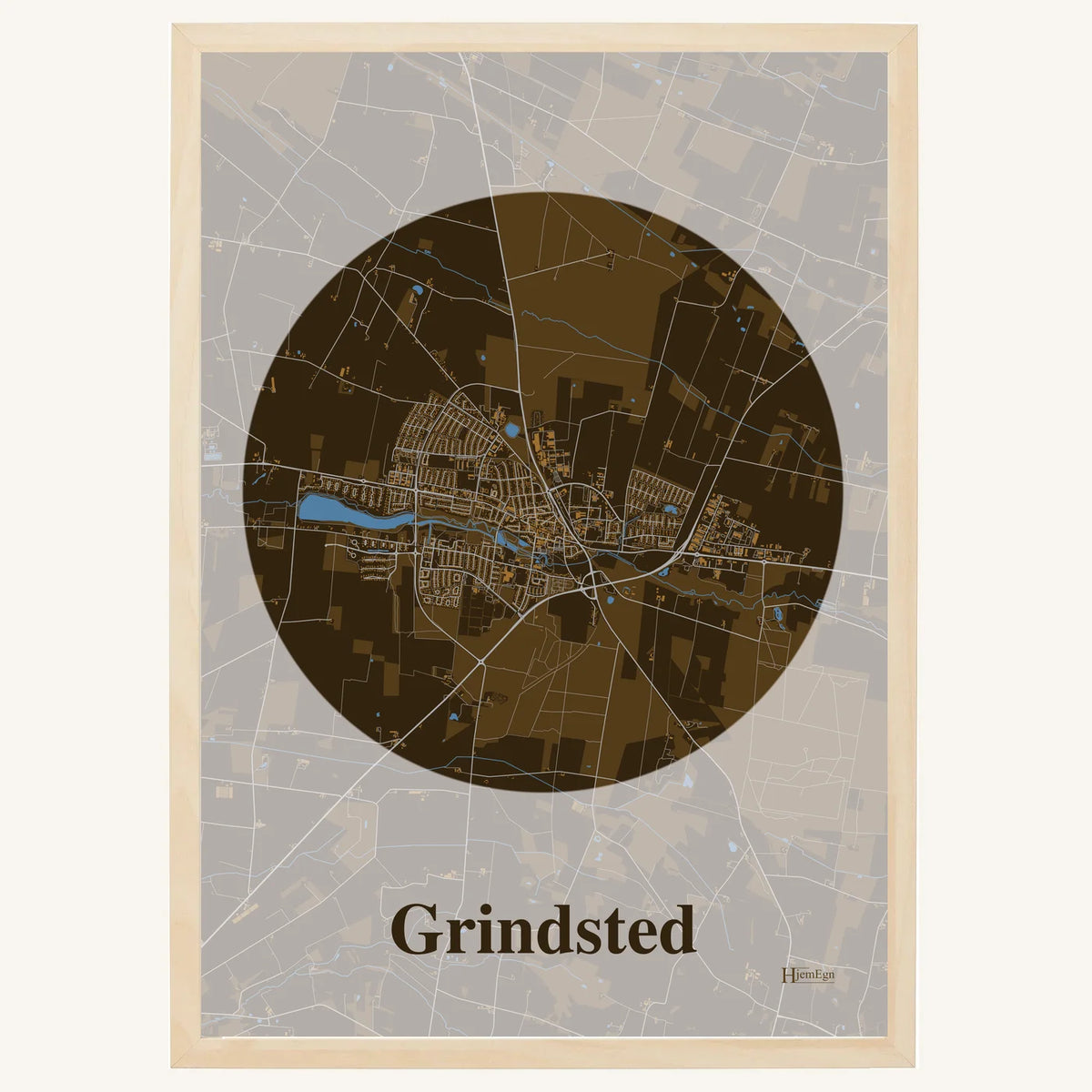 Grindsted plakat – Centrum 2026 – Mørk brun