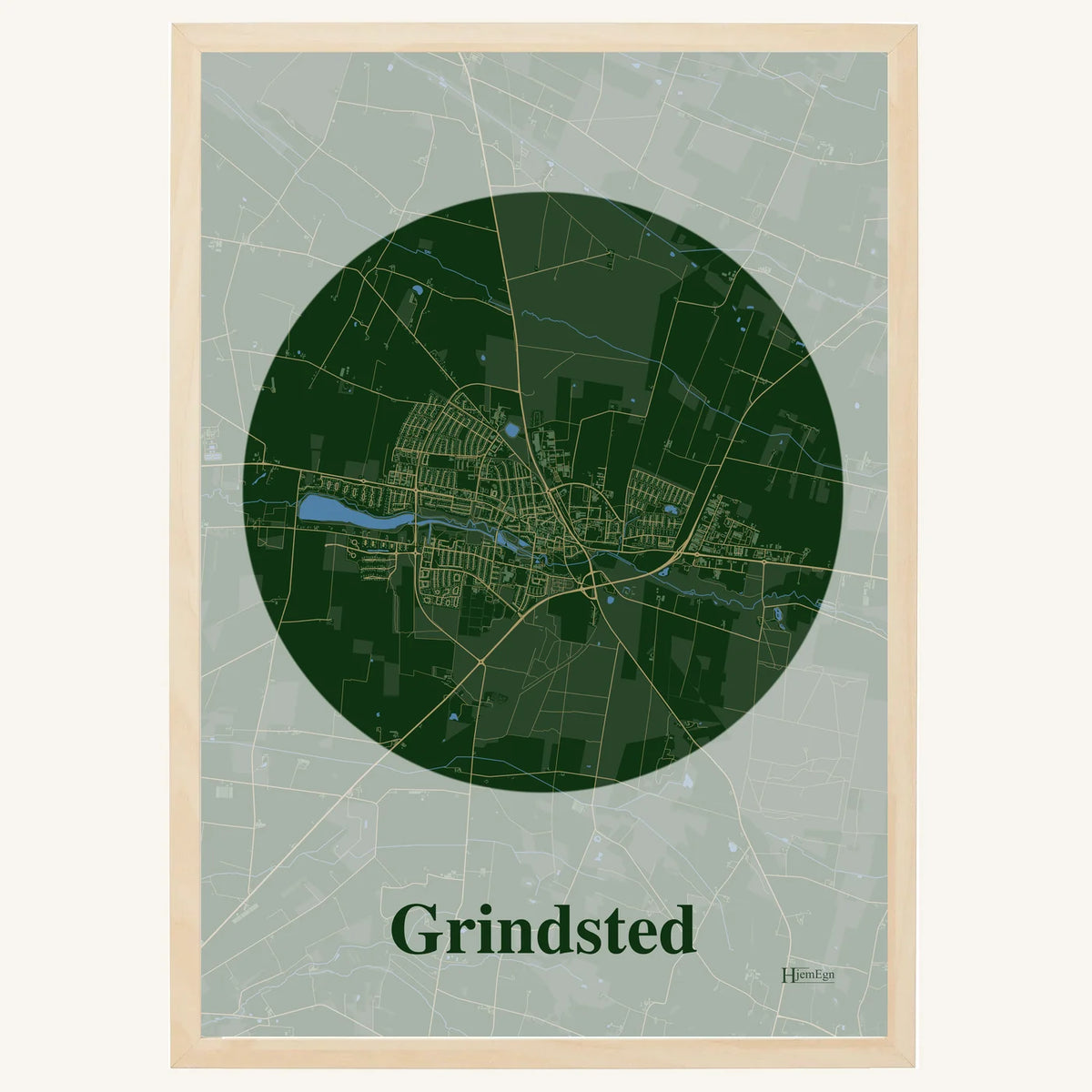 Grindsted plakat – Centrum 2026 – Mørk grøn