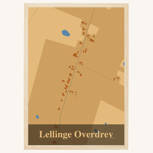 Lellinge Overdrev plakat – Firkantet 2026 – Lys pastel brun