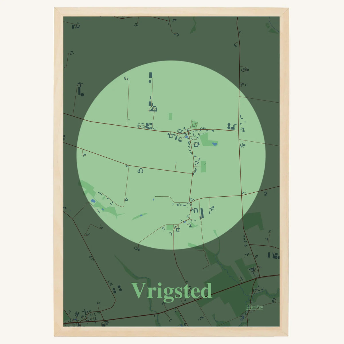 Vrigsted plakat – Centrum 2026 – Lys pastel grøn