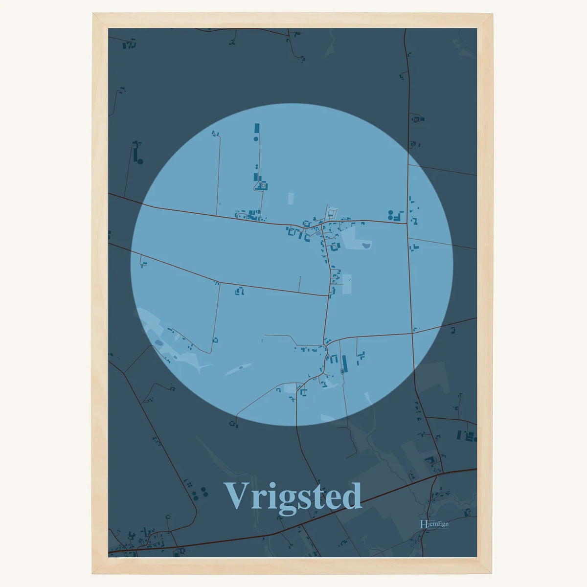 Vrigsted plakat – Centrum 2026 – Lys pastel blå