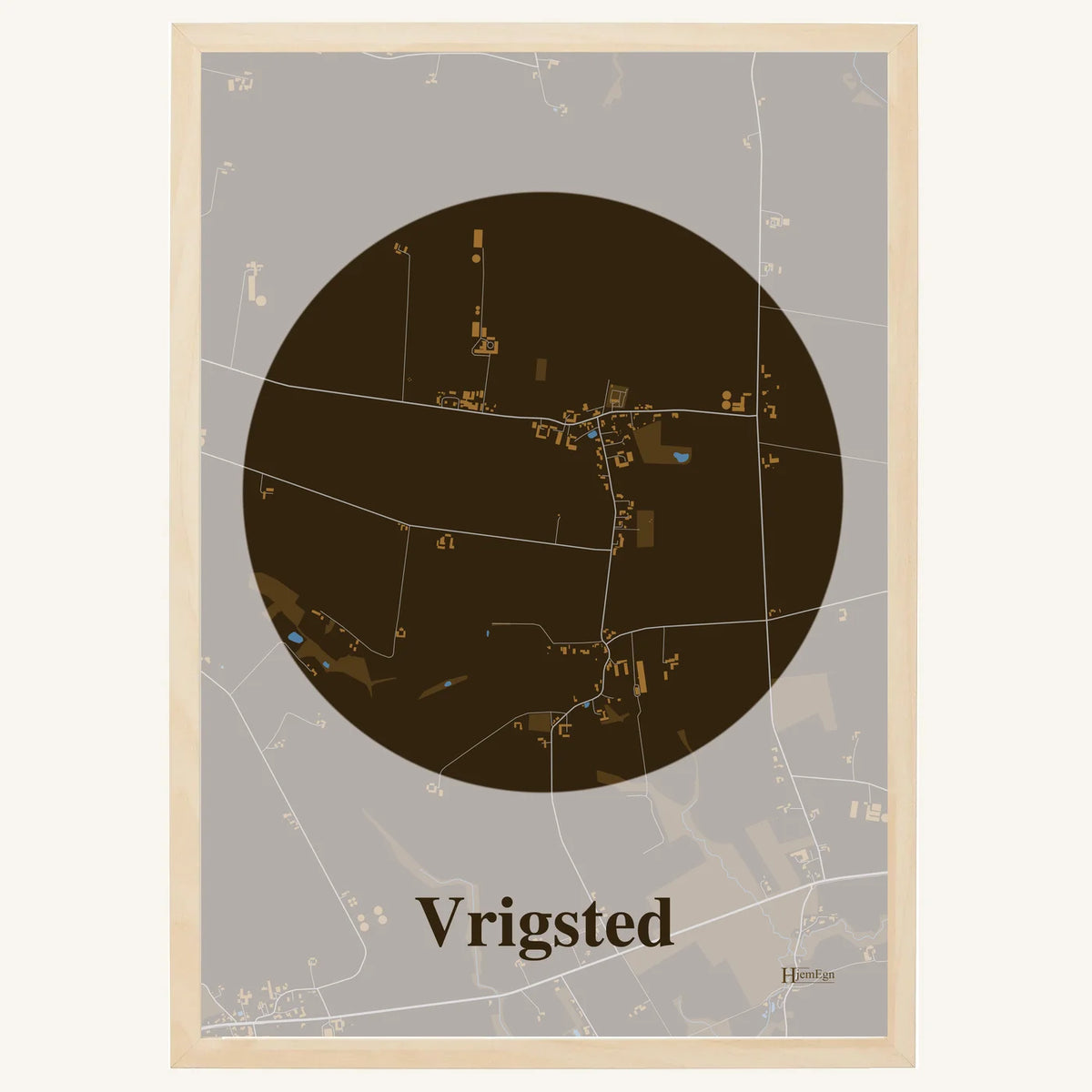 Vrigsted plakat – Centrum 2026 – Mørk brun