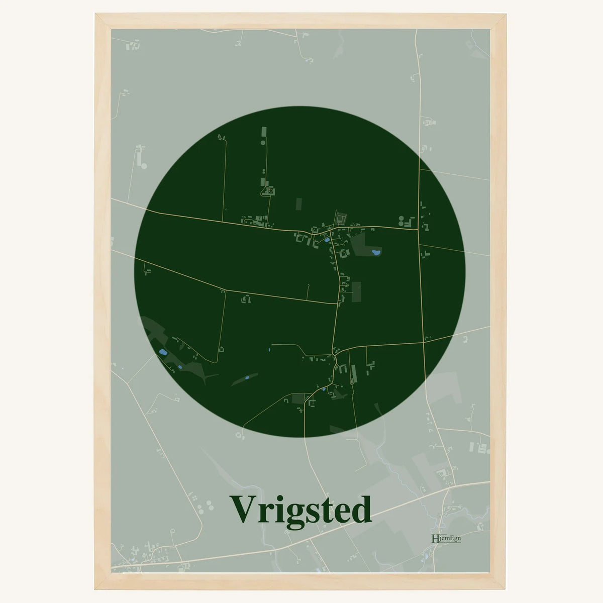 Vrigsted plakat – Centrum 2026 – Mørk grøn