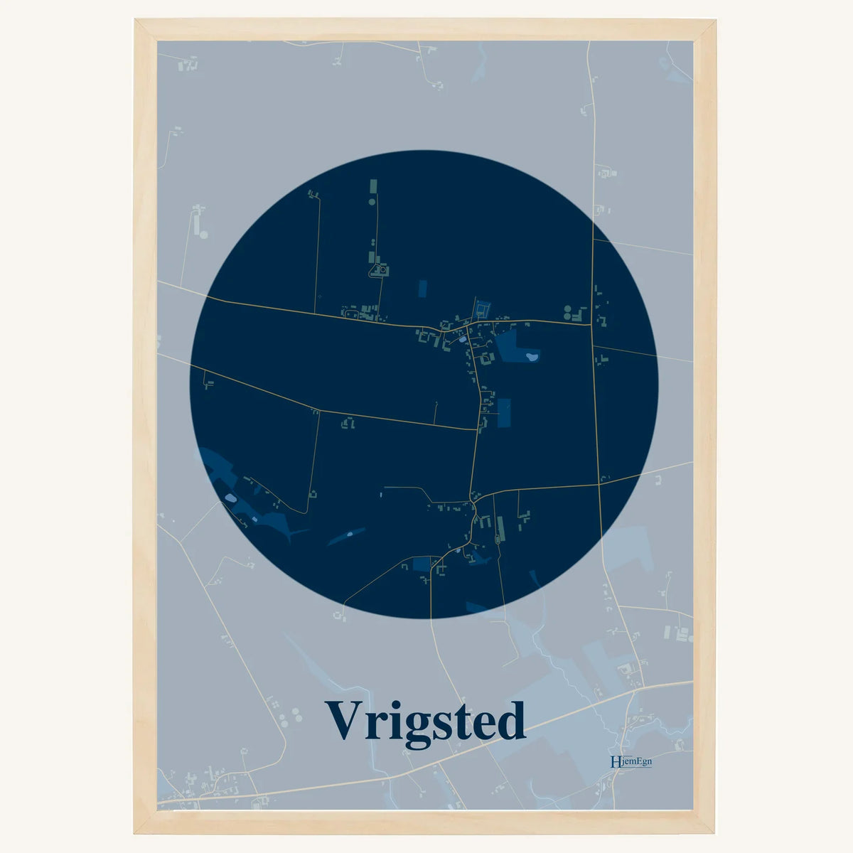 Vrigsted plakat – Centrum 2026 – Mørk blå