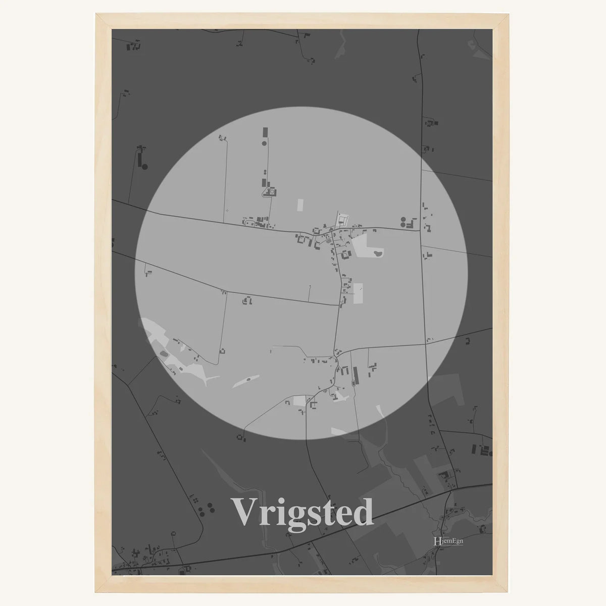 Vrigsted plakat – Centrum 2026 – Lys pastel grå