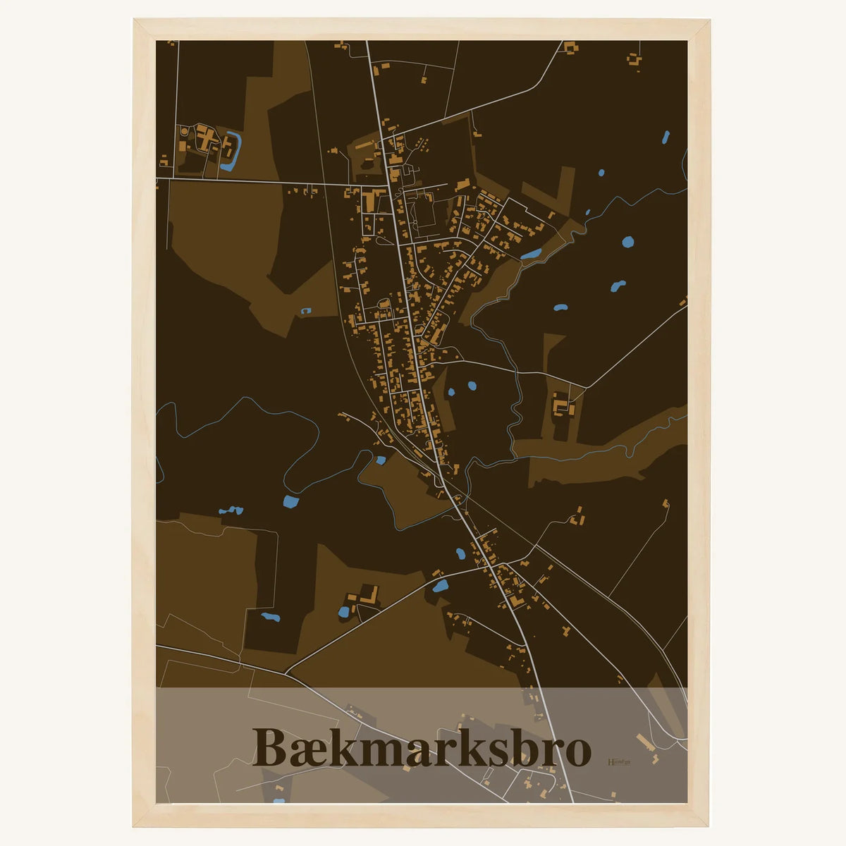 Bækmarksbro plakat – Firkantet 2026 – Mørk brun