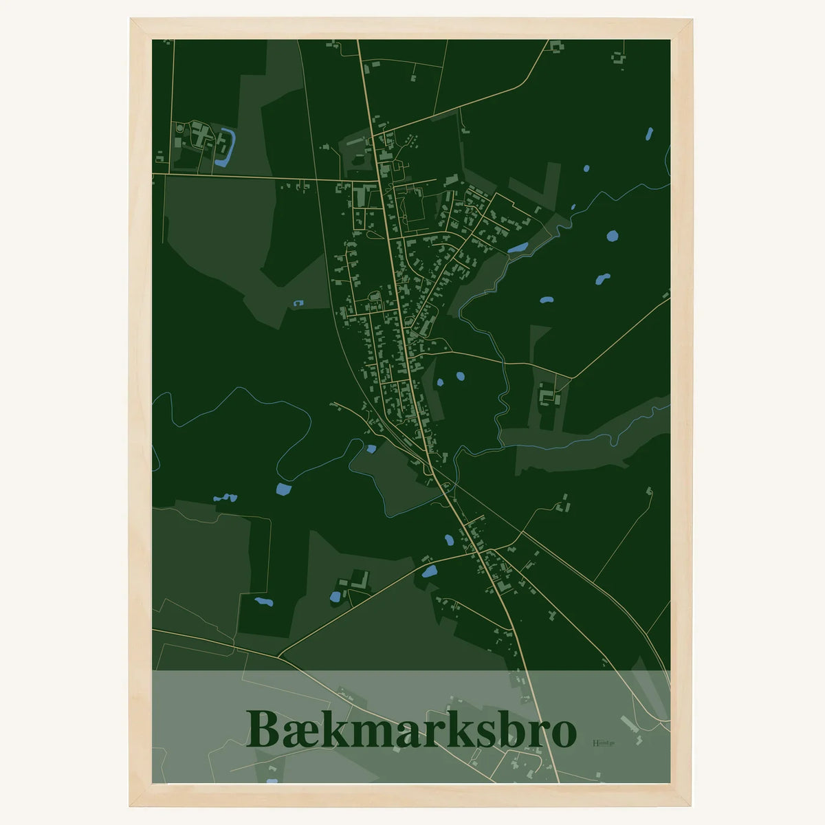 Bækmarksbro plakat – Firkantet 2026 – Mørk grøn