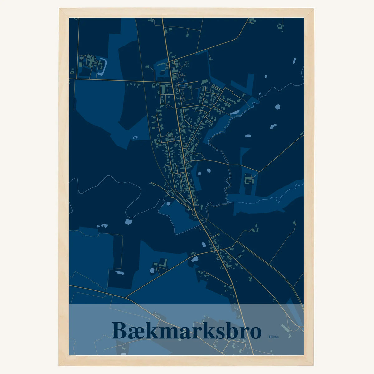 Bækmarksbro plakat – Firkantet 2026 – Mørk blå