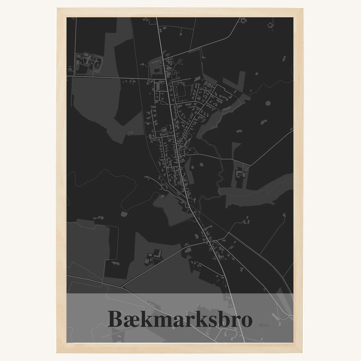 Bækmarksbro plakat – Firkantet 2026 – Mørk grå
