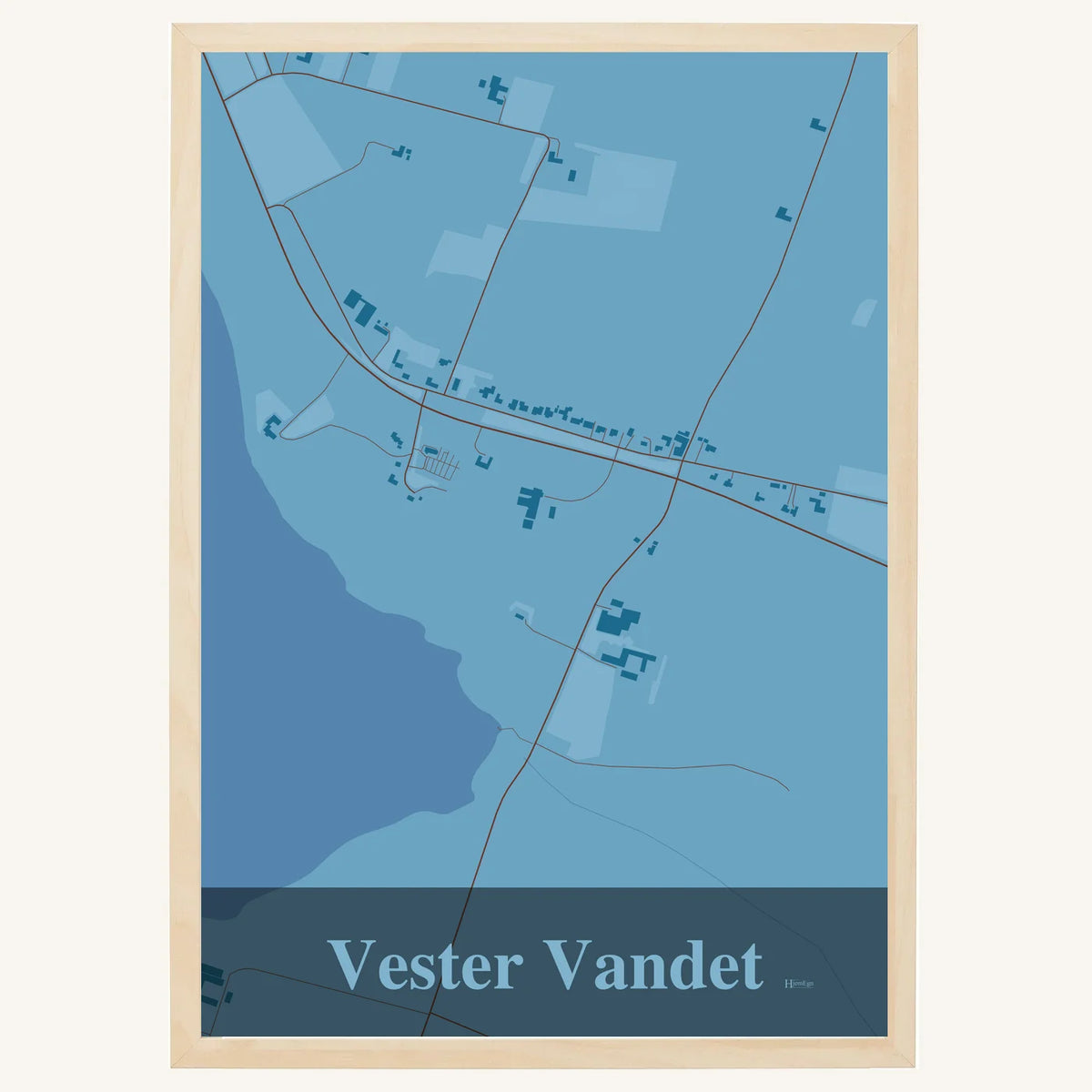 Vester Vandet plakat – Firkantet 2026 – Lys pastel blå