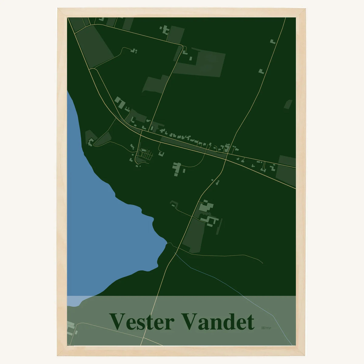 Vester Vandet plakat – Firkantet 2026 – Mørk grøn