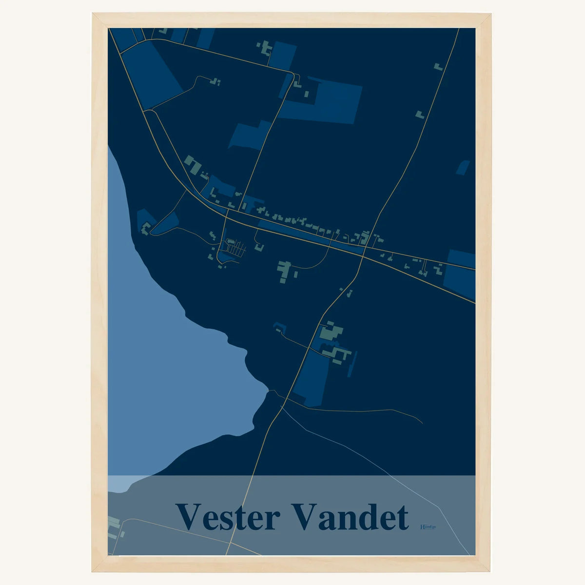 Vester Vandet plakat – Firkantet 2026 – Mørk blå