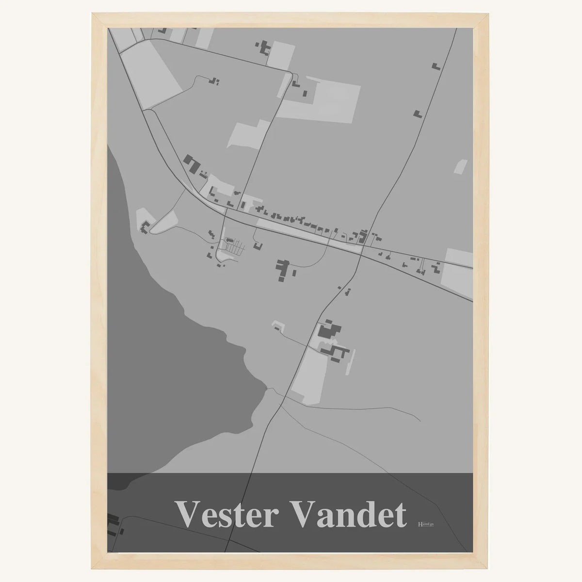 Vester Vandet plakat – Firkantet 2026 – Lys pastel grå