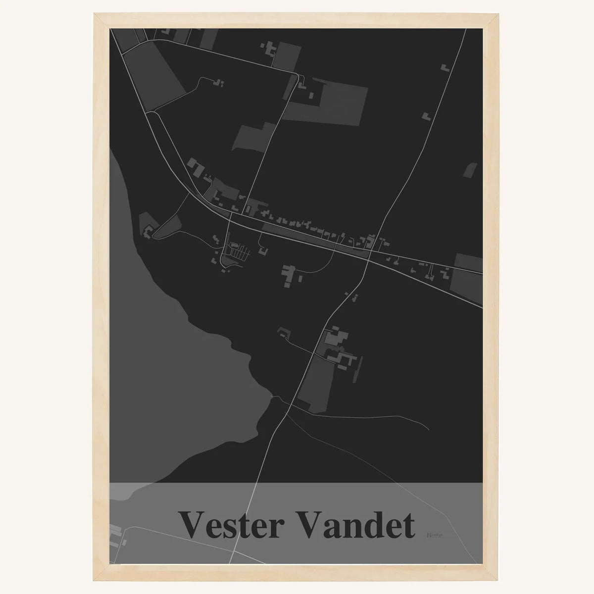 Vester Vandet plakat – Firkantet 2026 – Mørk grå