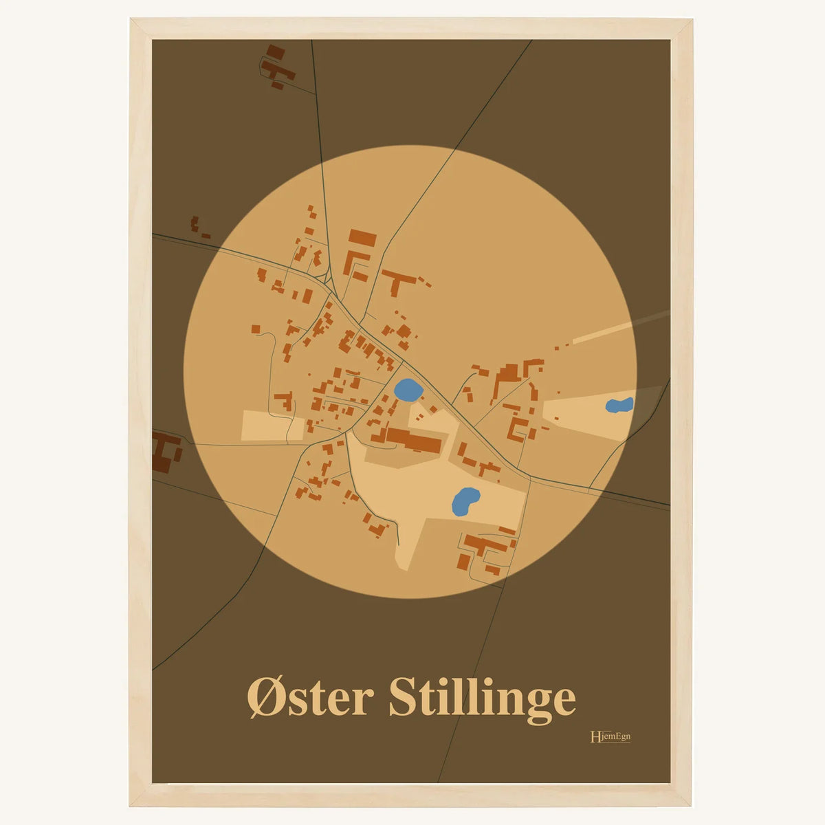 Øster Stillinge plakat – Centrum 2026 – Lys pastel brun