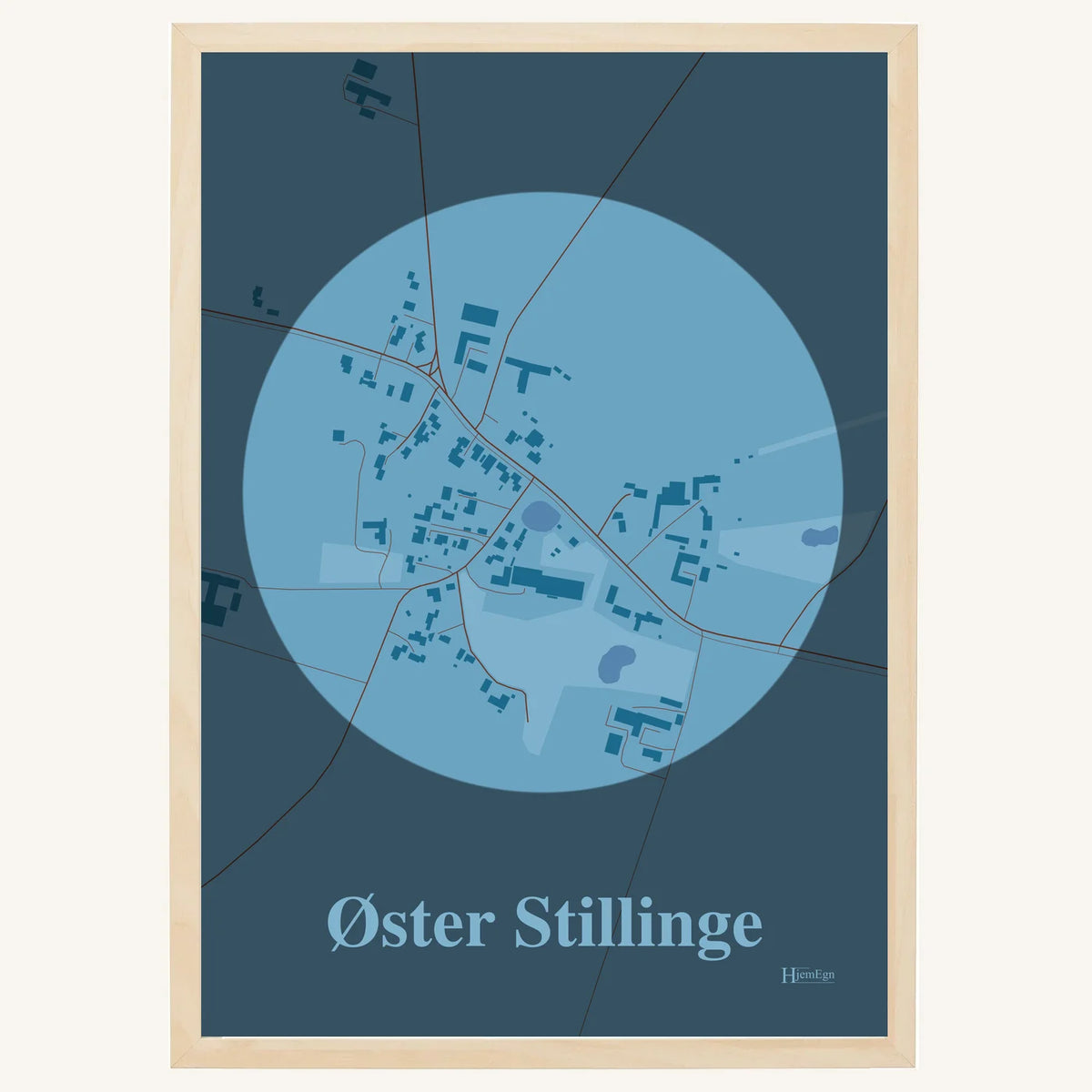 Øster Stillinge plakat – Centrum 2026 – Lys pastel blå
