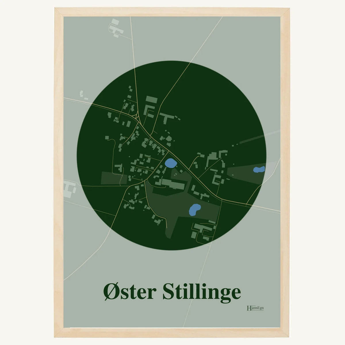 Øster Stillinge plakat – Centrum 2026 – Mørk grøn