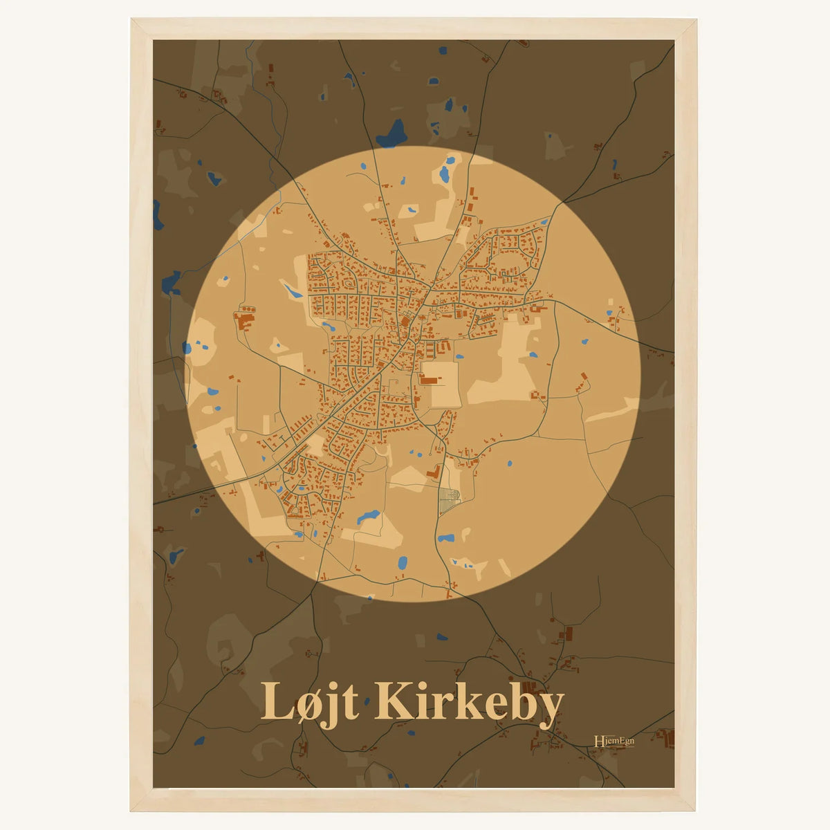 Løjt Kirkeby plakat – Centrum 2026 – Lys pastel brun