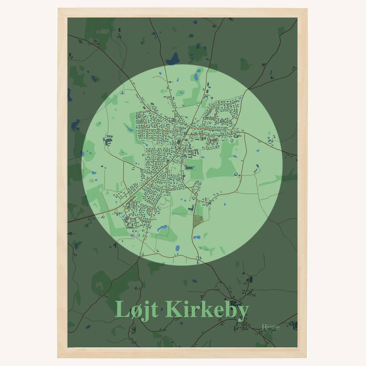 Løjt Kirkeby plakat – Centrum 2026 – Lys pastel grøn