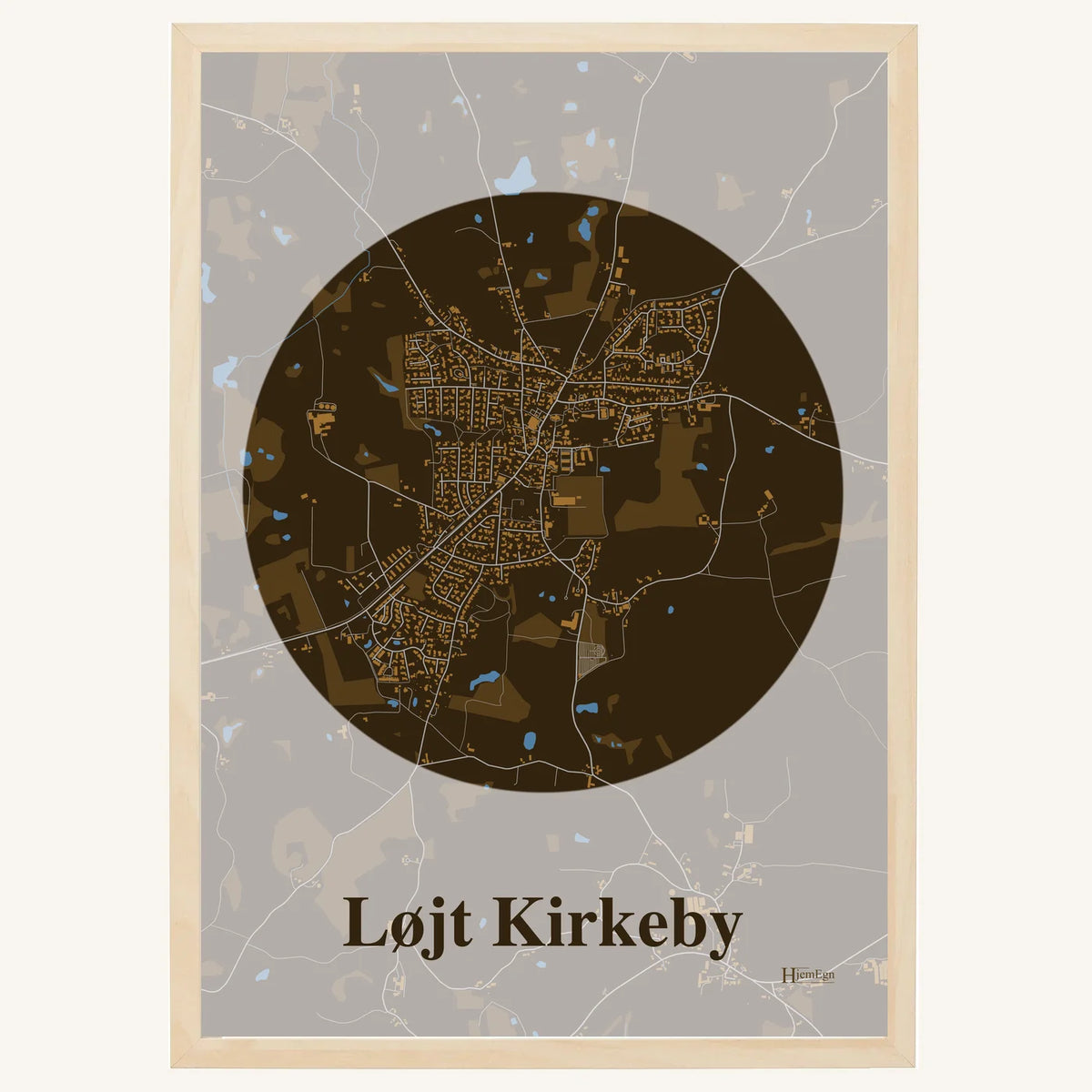 Løjt Kirkeby plakat – Centrum 2026 – Mørk brun
