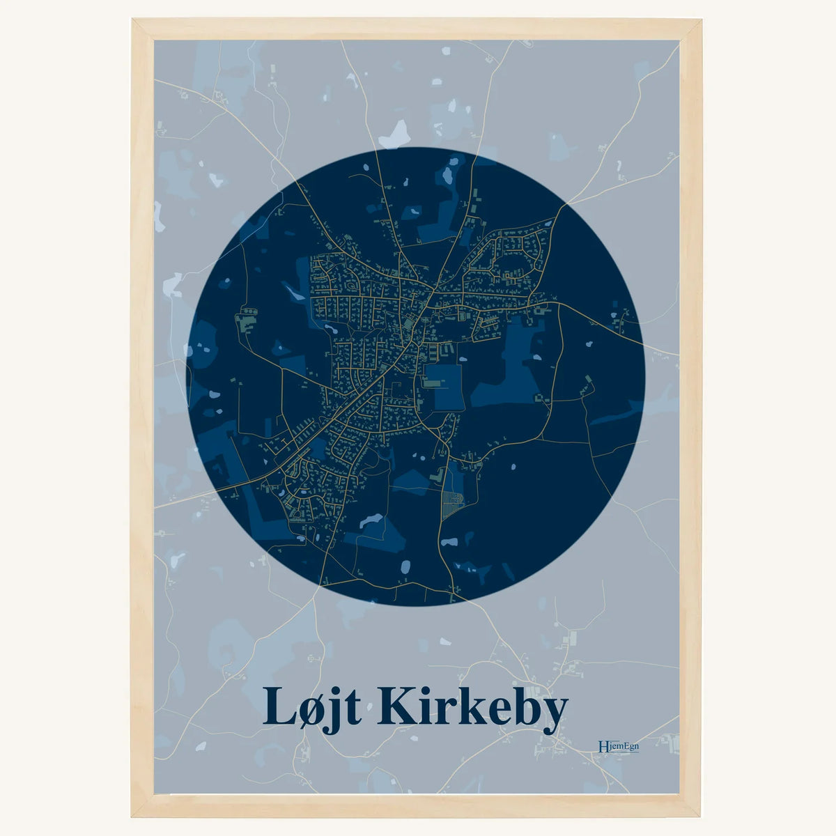 Løjt Kirkeby plakat – Centrum 2026 – Mørk blå