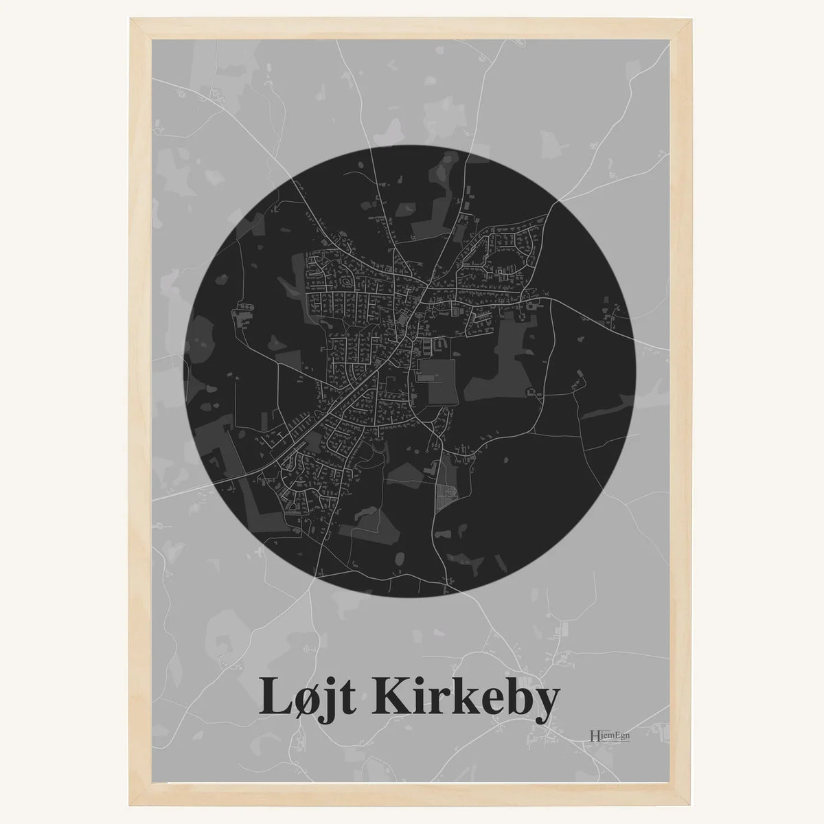 Løjt Kirkeby plakat – Centrum 2026 – Mørk grå