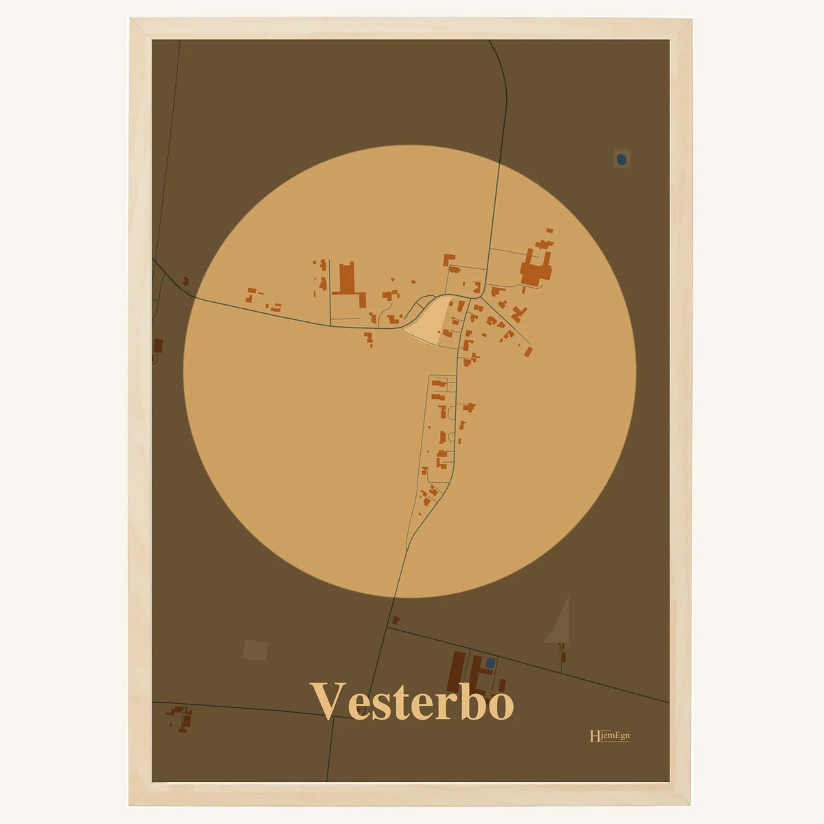 Vesterbo plakat – Centrum 2026 – Lys pastel brun