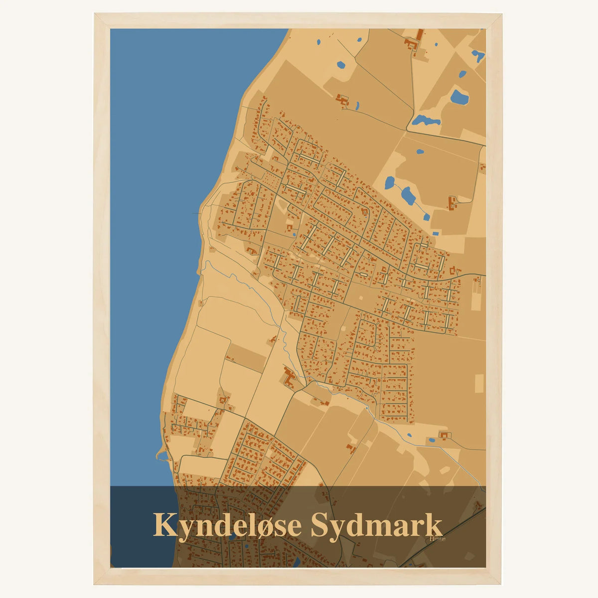 Kyndeløse Sydmark plakat – Firkantet 2026 – Lys pastel brun