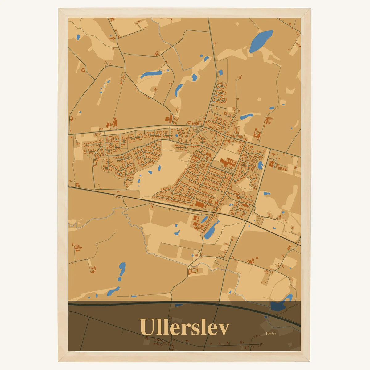 Ullerslev plakat – Firkantet 2026 – Lys pastel brun