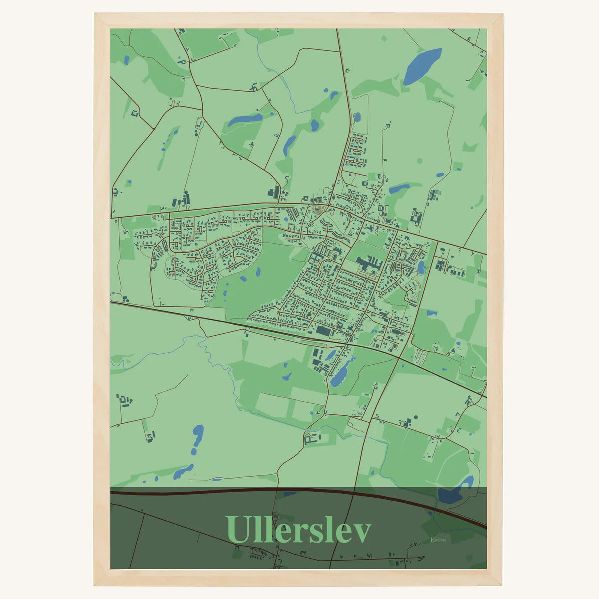 Ullerslev plakat – Firkantet 2026 – Lys pastel grøn