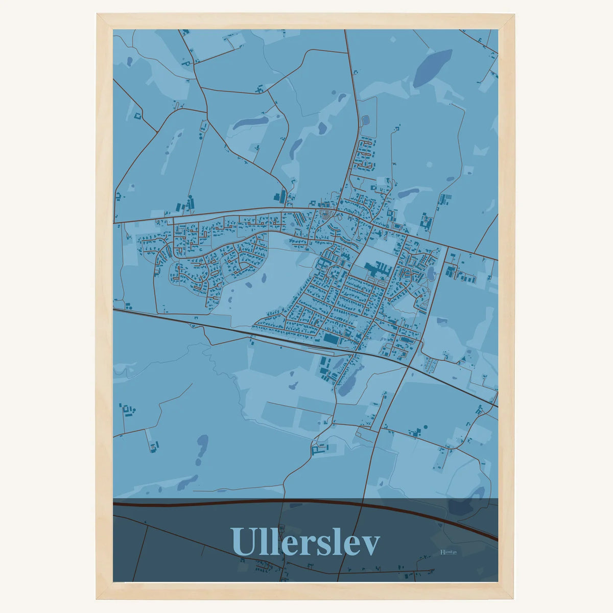 Ullerslev plakat – Firkantet 2026 – Lys pastel blå
