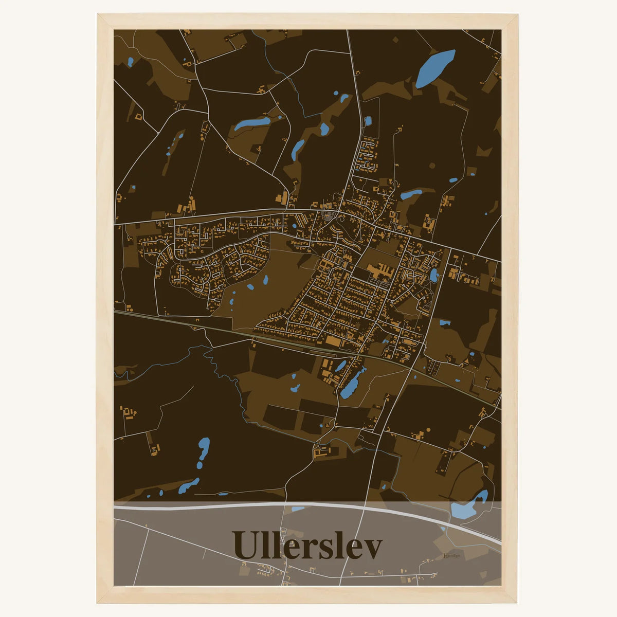 Ullerslev plakat – Firkantet 2026 – Mørk brun