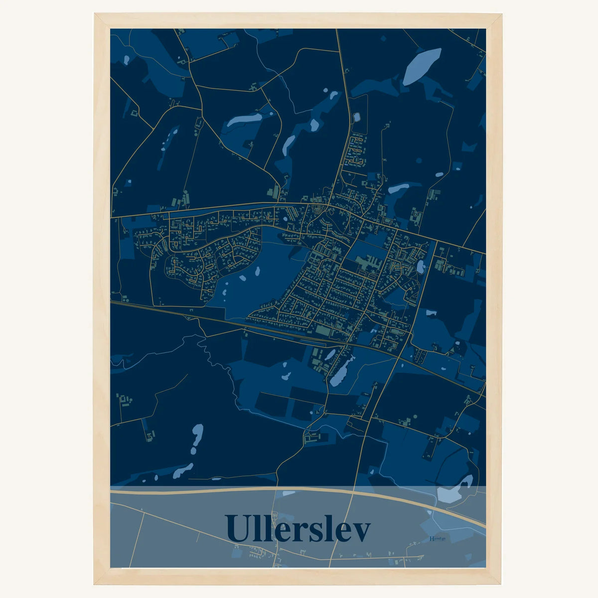 Ullerslev plakat – Firkantet 2026 – Mørk blå