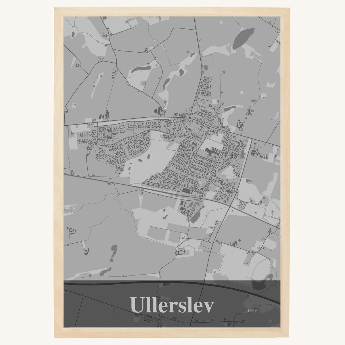 Ullerslev plakat – Firkantet 2026 – Lys pastel grå
