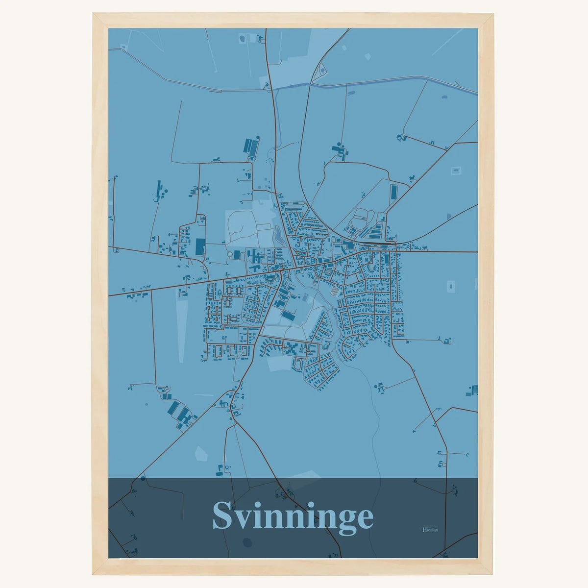 Svinninge plakat – Firkantet 2026 – Lys pastel blå