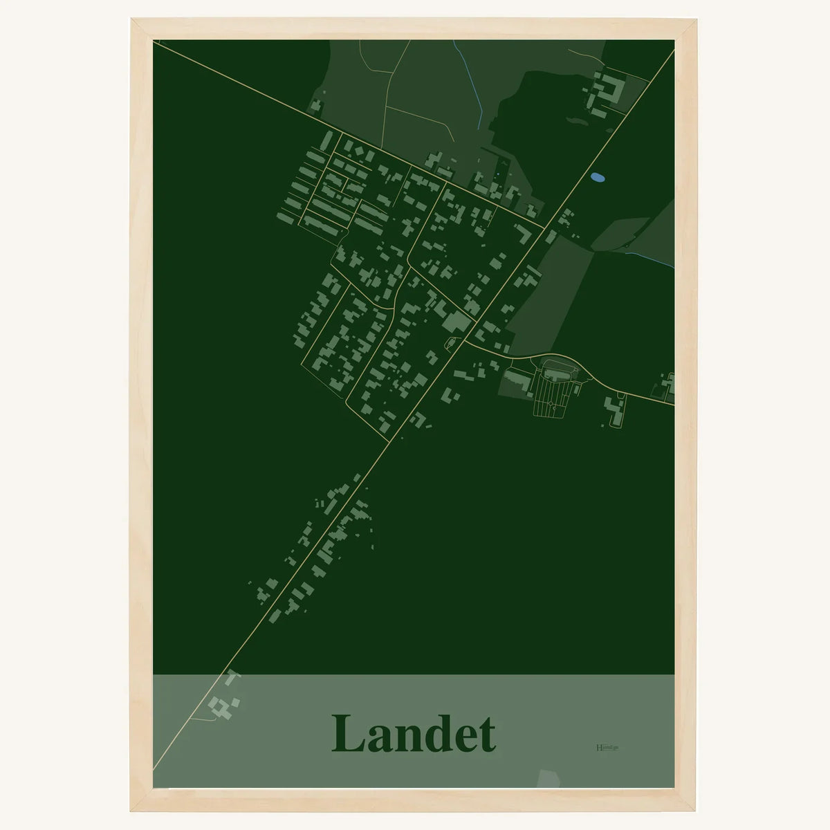 Landet plakat – Firkantet 2026 – Mørk grøn