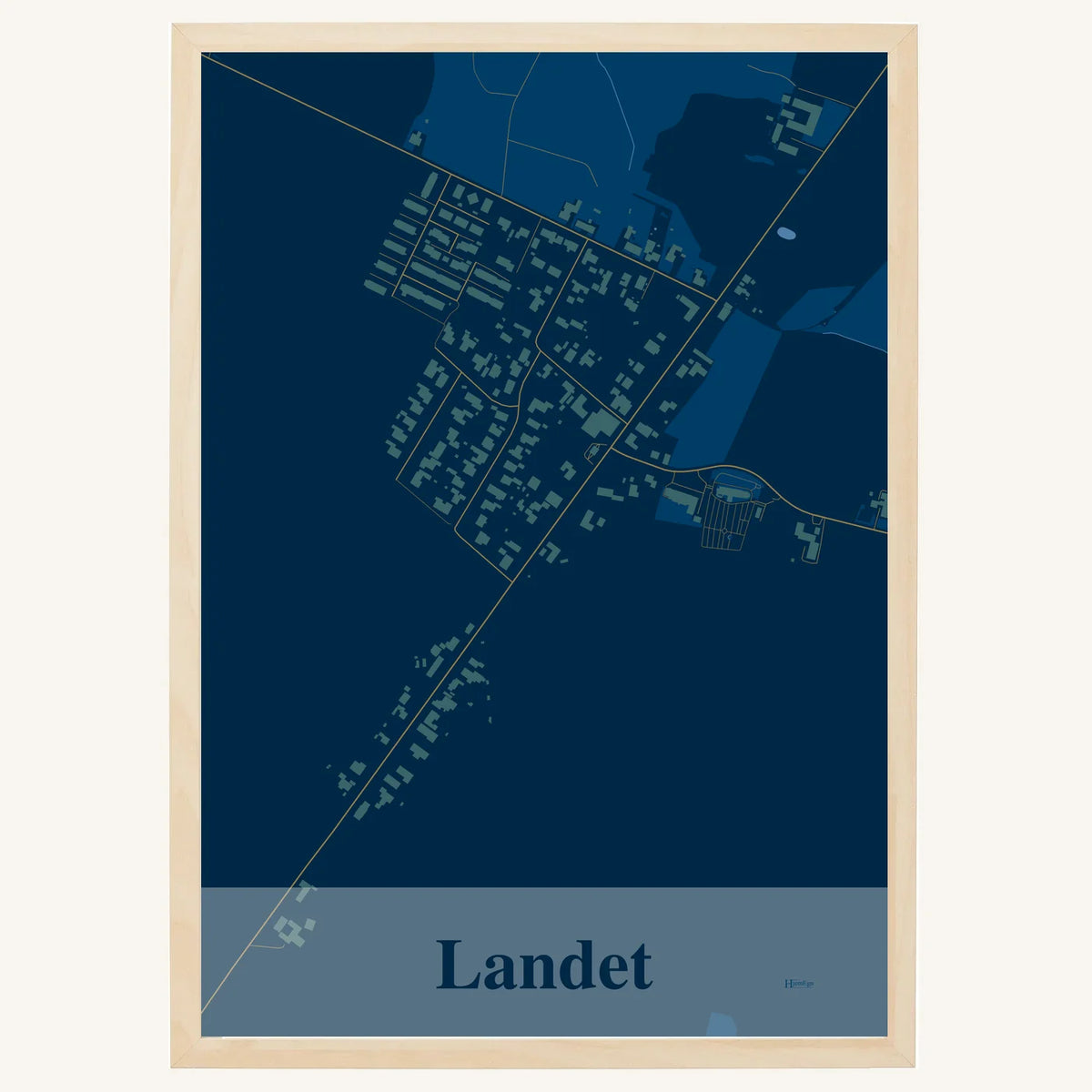 Landet plakat – Firkantet 2026 – Mørk blå