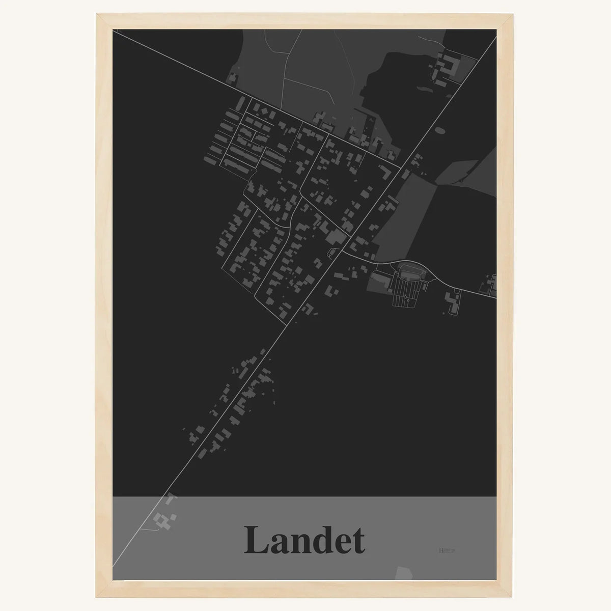 Landet plakat – Firkantet 2026 – Mørk grå