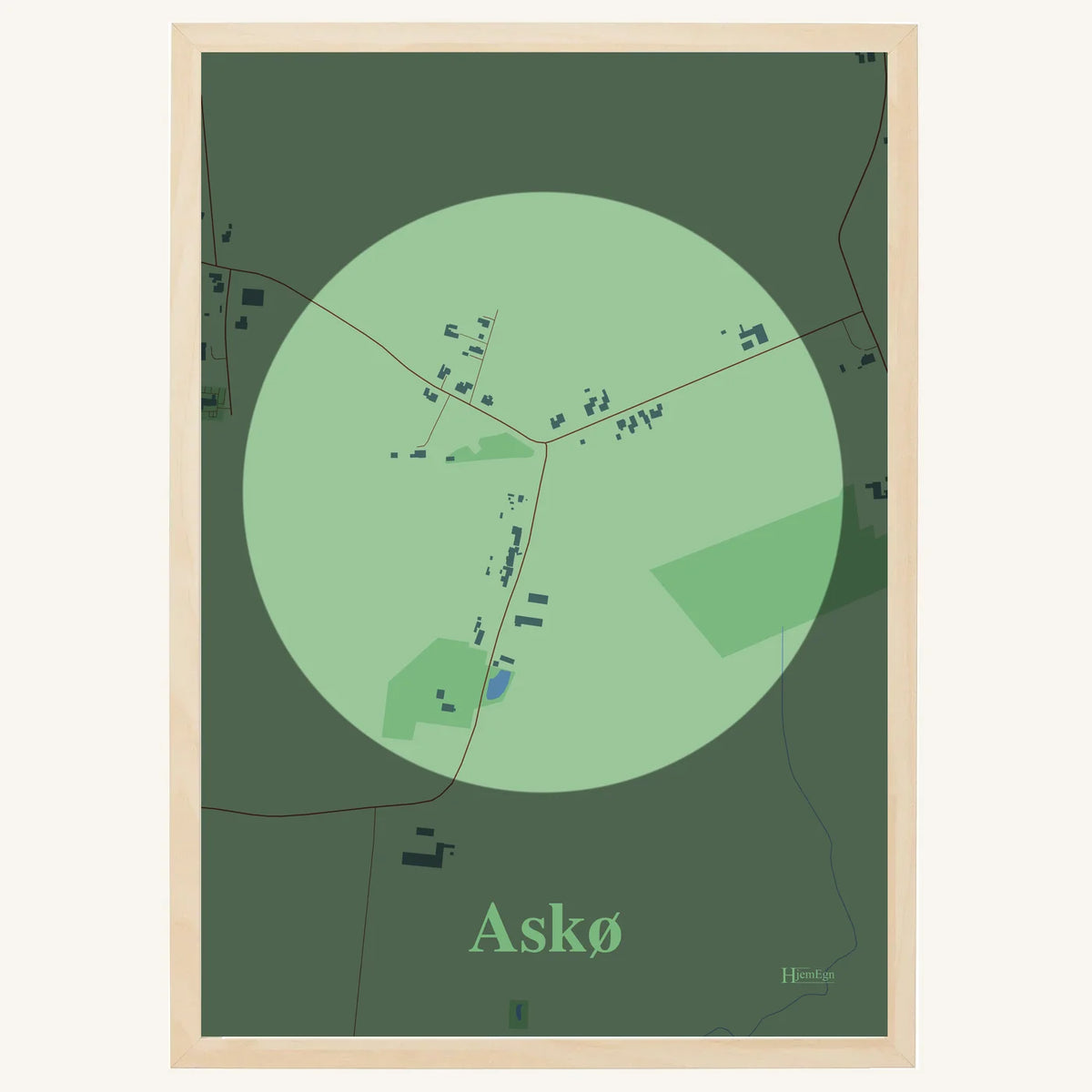 Askø plakat – Centrum 2026 – Lys pastel grøn