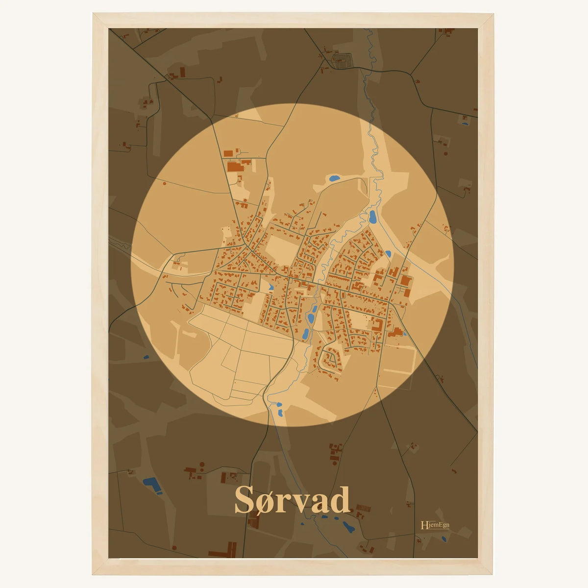 Sørvad plakat – Centrum 2026 – Lys pastel brun