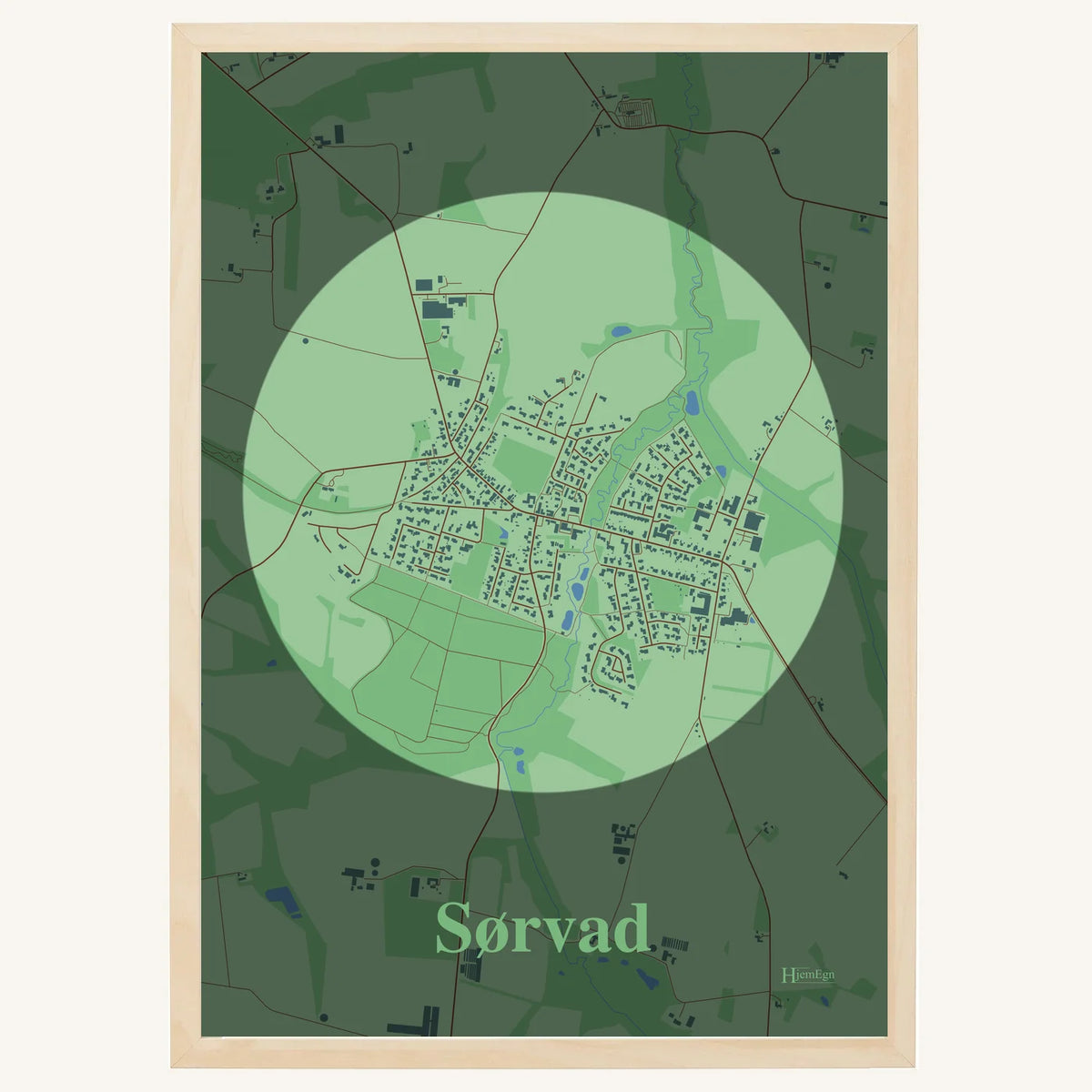 Sørvad plakat – Centrum 2026 – Lys pastel grøn