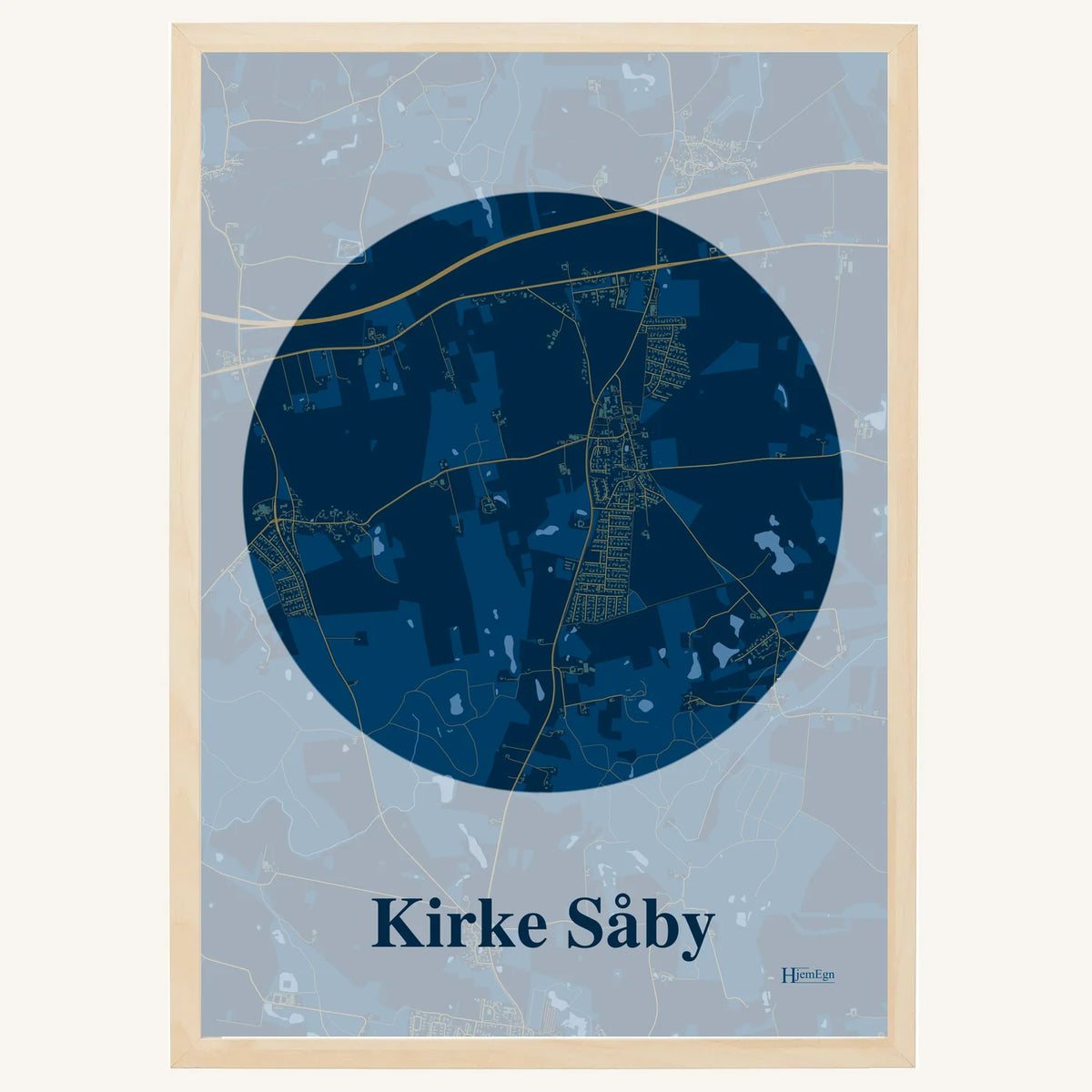 Kirke Såby plakat – Centrum 2026 – Mørk blå